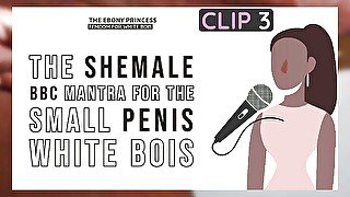 Clip 3 the ebony princess the shemale bbc mantra for the small penis white bois