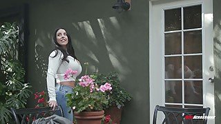 Giant breasted MILFie wife Angela White is fond of riding stiff dick