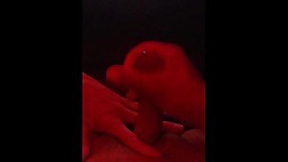 Guy helps me jerk off while I watch porn in the adult theater again