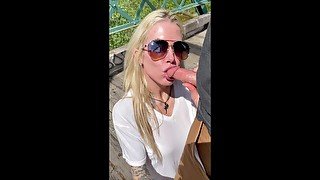 Outdoor Blowjob On Bridge