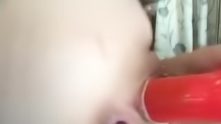 Double dildo slut