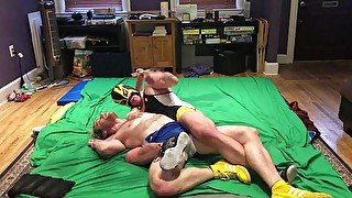 Rocky vs Dean: Dominating wrestling match, gutpunching, and ball slapping