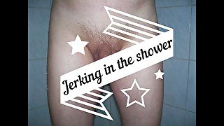 Jerking in the shower till I cum