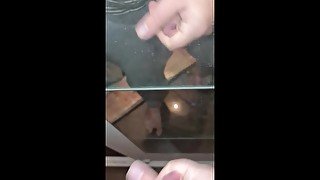 Cumshot on mirror