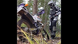 Pissing on Dirt Bike in Full Gear