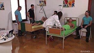 Wild gangbang between lot of guys and Czech pornstar Tina Kay