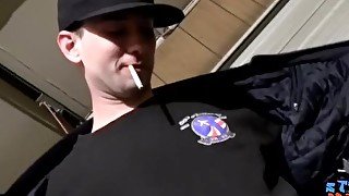 Young smoker Paradox tugs sweet cock before cumshot