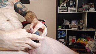 Afternoon quickie with the Pulse Duo Dick closeup cum play