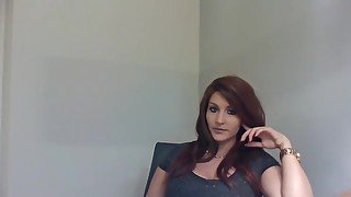 Hot German Redhead Milf Showing Her Smelly Socks To The Webcam