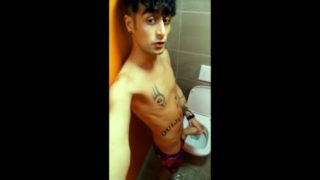 One day in waterpark - urinal pee , almost caught jerk , cum , toilet piss