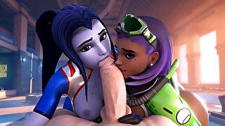 Widowmaker And Sombra Sucking Your Dick (POV) -Arhoangel