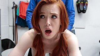 Riding sweet redhead teen thiefs pussy