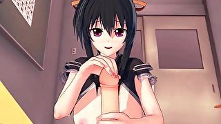 High School DxD Akeno Himejima 3D HENTAI