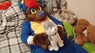 fursuiter fucks modified plushie and cums