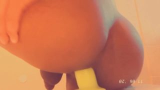 Transgirl creams fat ass