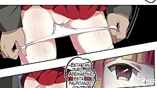 Colegiala cachonda masturbada en público hentai