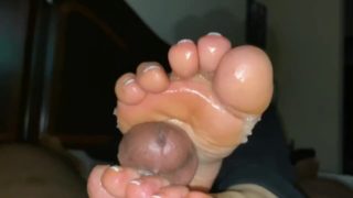 French tip footjob. Love the French tips