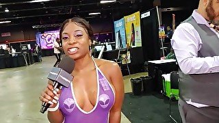 Leslie Winston with Jiggy Jaguar Exxxotica Expo 2022 Chicago Il