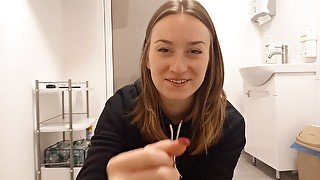 Teen Girl Helps Masturbate To Get Cum In The Hospital