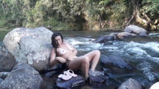 Topless at the river