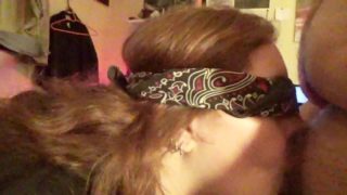 blindfold bj doggy facial swallow