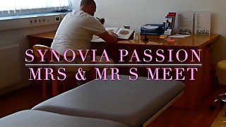 Scandal in the clinic - Therapist finally gives secretary bent-over fuck on the therapy table