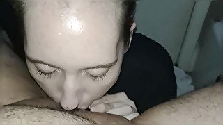 Face fucking myself balls deep on his dick is what I love to do