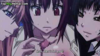 Hentai teens with massive tits satisfy young guy