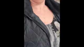 Curvy wife taking a stroll. Naughty little work break missing you! Sexy