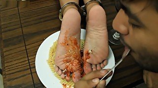 Tickling feet food