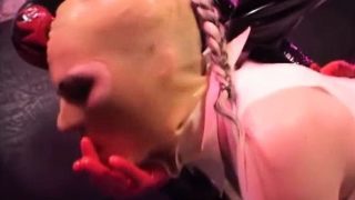 Nastya and Alia P are latex fetish queens sharing his cock in a threesome