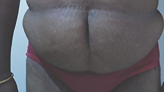 Indian BBW with big nipples touching herself