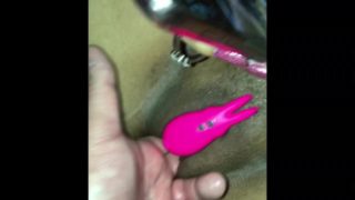 Fingering wife's ass while she watches porn n fucks her pussy with lelo vib