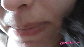 Amateur czech Zuzinka fucks huge dick