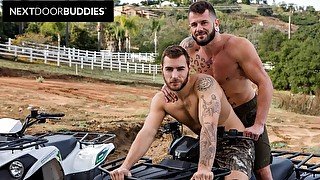 NextDoorBuddies - Epic Cumshots For Flip Fucking Two Tatted Duo