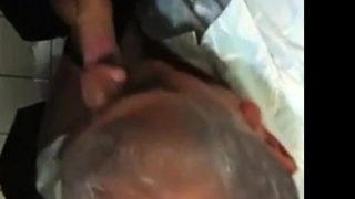 Old man get fuck in toilet nice Mouth cum