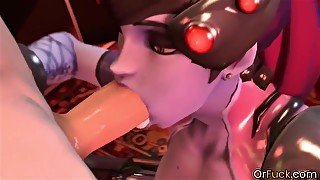 Stunning booty and nice cute face Mercy and Sombra sex selection for real fans