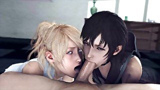 Iris And Luna Both Sucking SFM Dick (Sound Version)