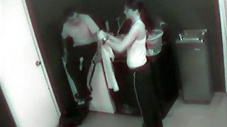 Taylor franklin gets busted fucking the new guy in the laundry room of her apartment