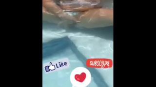 Masturbating in the public apartment pool ! 