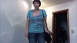 My all natural short haired wife loves fucking her anus with toys