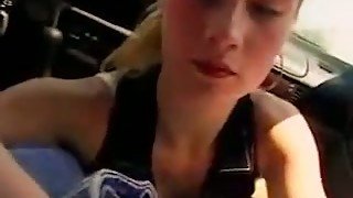 Blond haired sweet slim gal is fond of sucking my prick nonstop