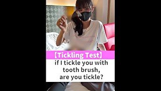 if I tickle you with tooth brush, are you tickle?♡ #shorts