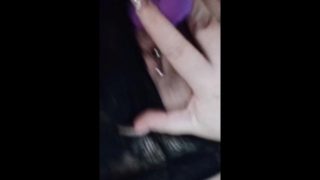 Pierced babe masturbating and squirting