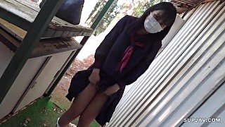 Japanese Teen Has Her Holes Toyed Qith