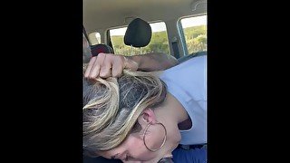 Pulled Over To Side Of Road During Long DRIVE For Some Sloppy Head Action(MUSTWATCH!!)🥜🍆💦💦🥵