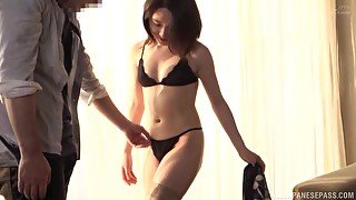 Japanese babe with no tits Imai Mai fucked in a bra