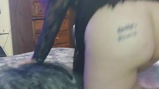 Luna taking Daddys dick bent over cumshot at end