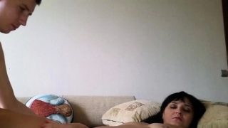 Russian mature mom fuck with boy