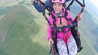 Wet Pussy Squirting In The Sky 2200m High In The Clouds While Paragliding 18 Min